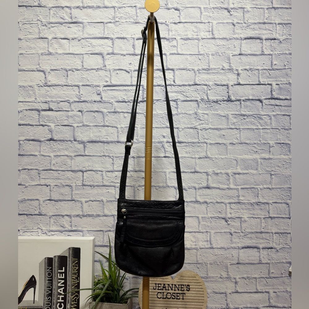 Osgoode Marley black leather crossbody bag purse